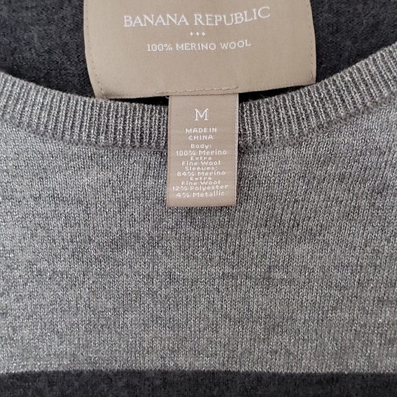 Silver & Grey Banana Republic Top - Picture 2 of 4
